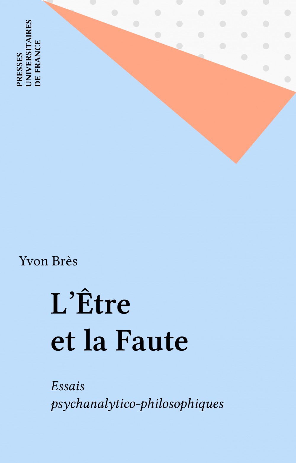 Couverture ebook de L'Être et la Faute, de