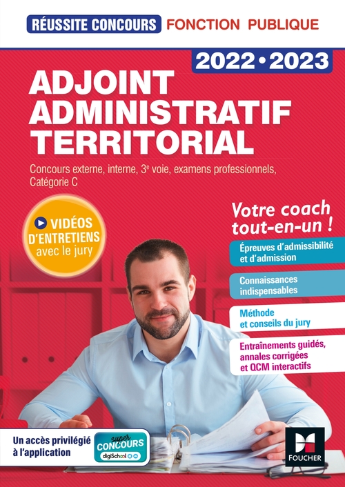 ebook cover of Réussite Concours - Adjoint administratif territorial - 2022-2023 - Préparation complète, by Laurent, Saunier