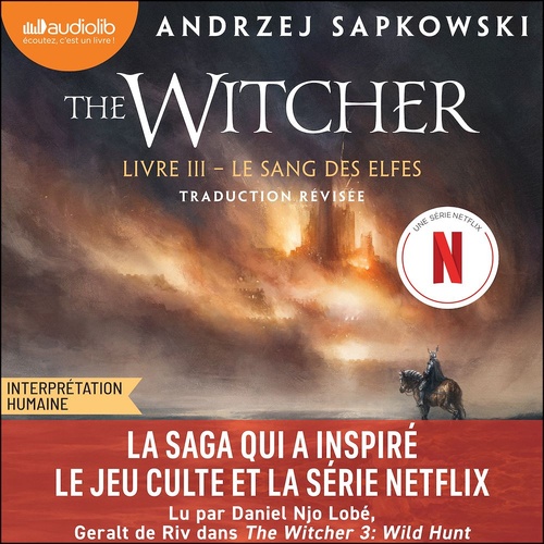 audiobook cover of Le Sang des elfes, by Andrzej Sapkowski