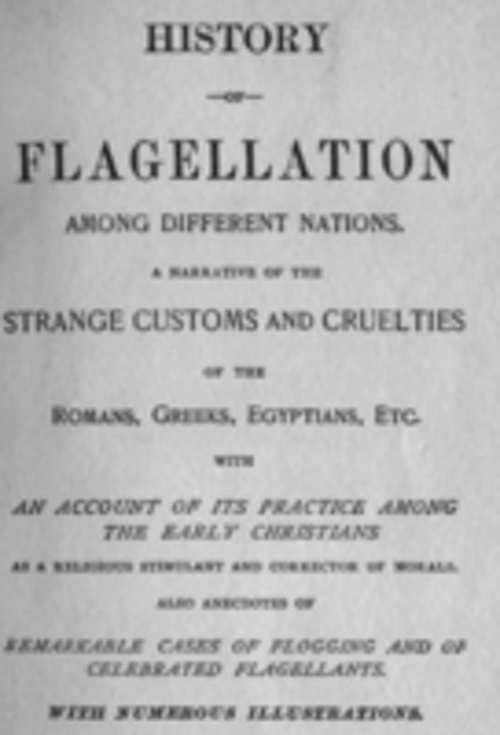 Couverture ebook de History of flagellation, de Anon Anonymous