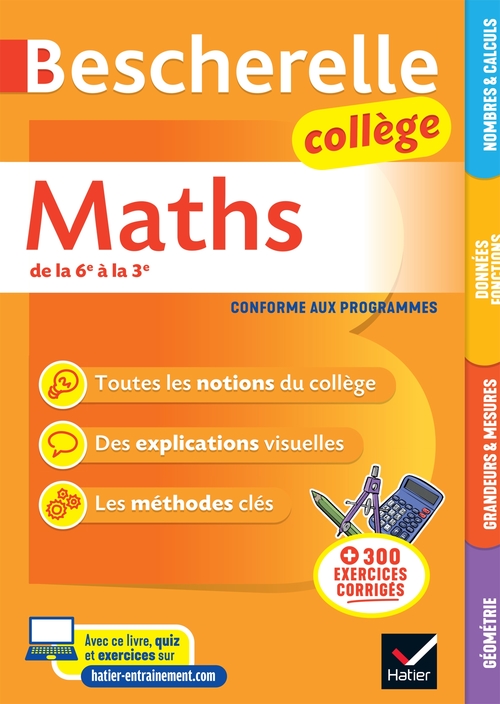 ebook cover of Bescherelle collège - Maths (6e, 5e, 4e, 3e), by Jérôme Mante, Michel Mante