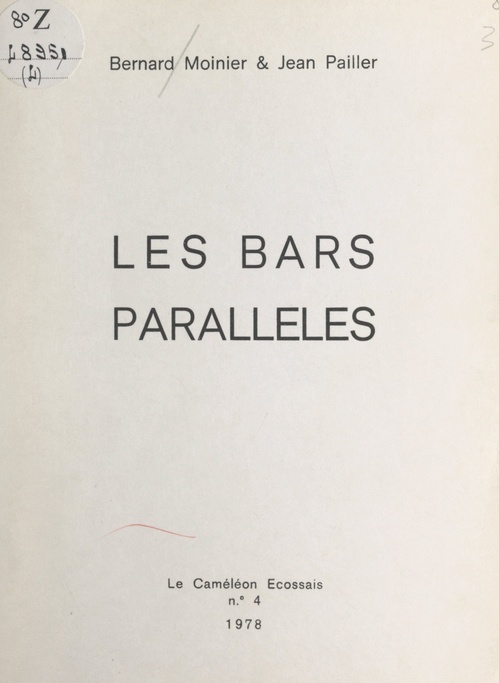 ebook cover of Les bars parallèles, by Bernard Moinier, Jean Pailler