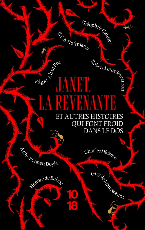 ebook cover of Janet, la revenante et autres histoires qui font froid dans le dos, by Ernst Theodor Amadeus Hoffmann, Edgar Allan Poe, Robert Louis Stevenson, Guy de Maupassant, Arthur Conan Doyle, Charles