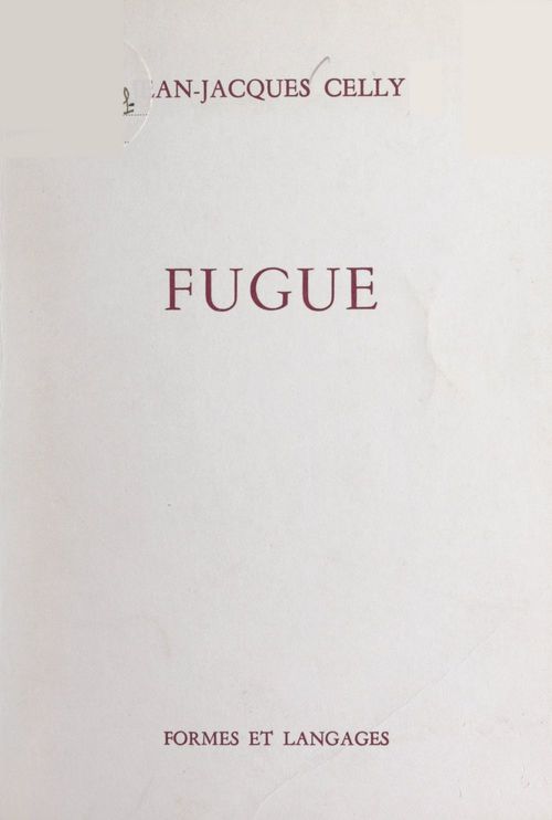 Couverture ebook de Fugue, de Jean-Jacques Celly