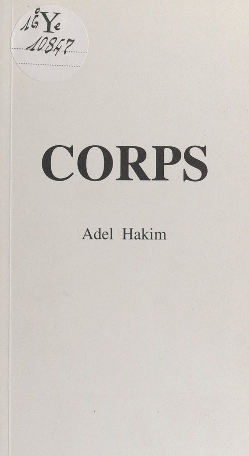 Couverture ebook de Corps, de Adel Hakim