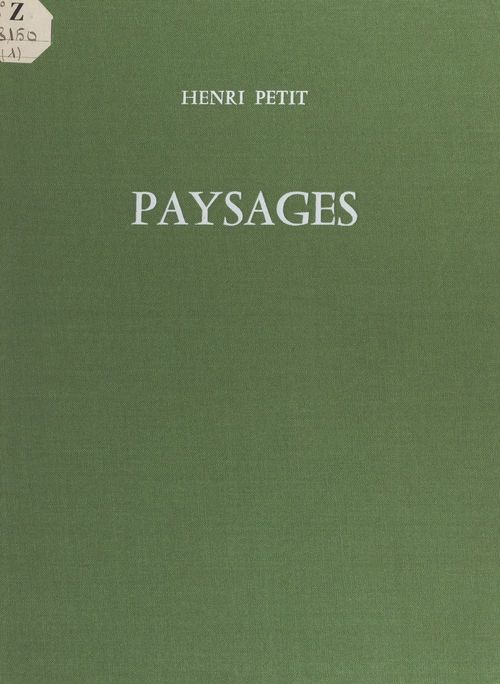 Couverture ebook de Paysages, de Henri Petit