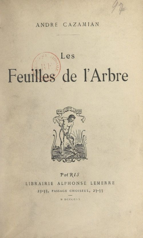 Couverture ebook de Les feuilles de l'arbre, de Andre Cazamian