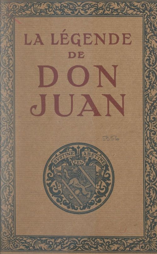 ebook cover of La légende de Don Juan, by Albert T'Serstevens