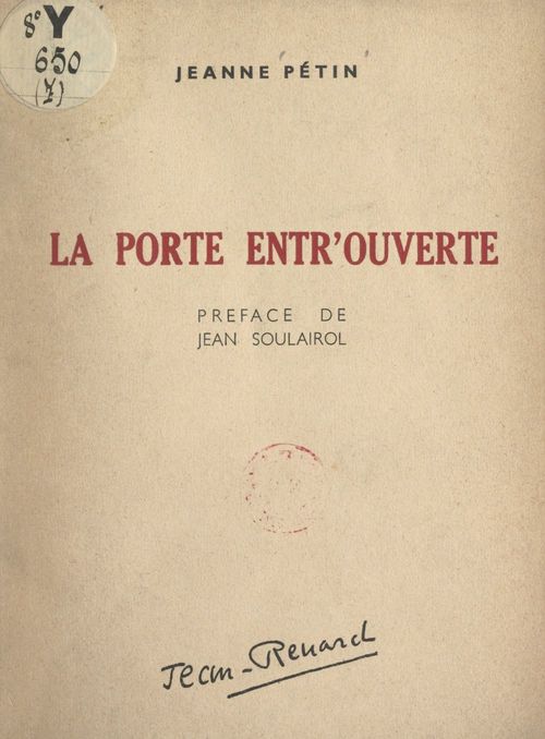Couverture ebook de La porte entr'ouverte, de Jeanne Petin