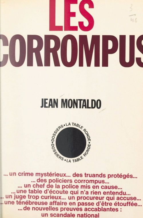 Couverture ebook de Les corrompus, de Jean Montaldo