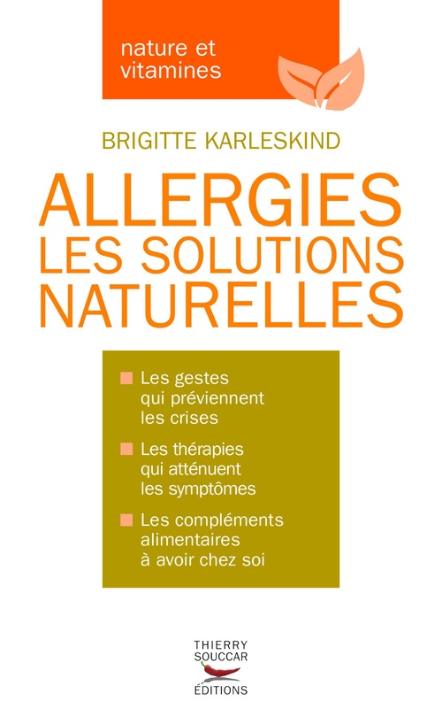 Couverture ebook de Allergies - Les solutions naturelles, de Brigitte Karleskind