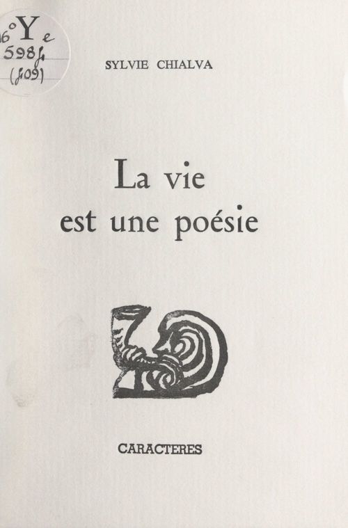 Couverture ebook de La vie est une poésie, de Sylvie Chialva