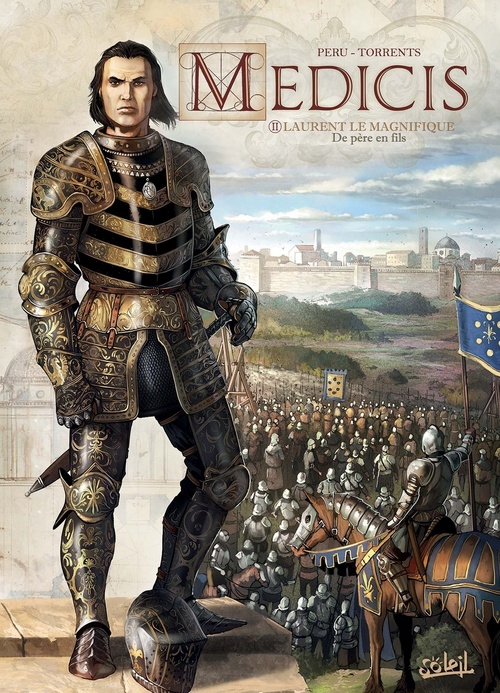 Couverture ebook de Médicis T02 - Laurent le Magnifique - De père en fils, de Olivier Peru