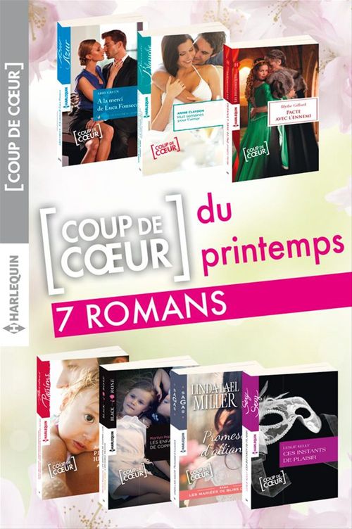 ebook cover of Les coups de coeur du printemps, by Abby Green, Blythe Gifford, Jules Bennett, Leslie Kelly