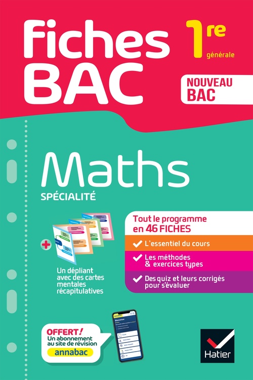 ebook cover of Fiches bac - Maths 1re générale (spécialité), by Michel Abadie, Annick Meyer, Jean-Dominique Picchiottino, Martine Salmon