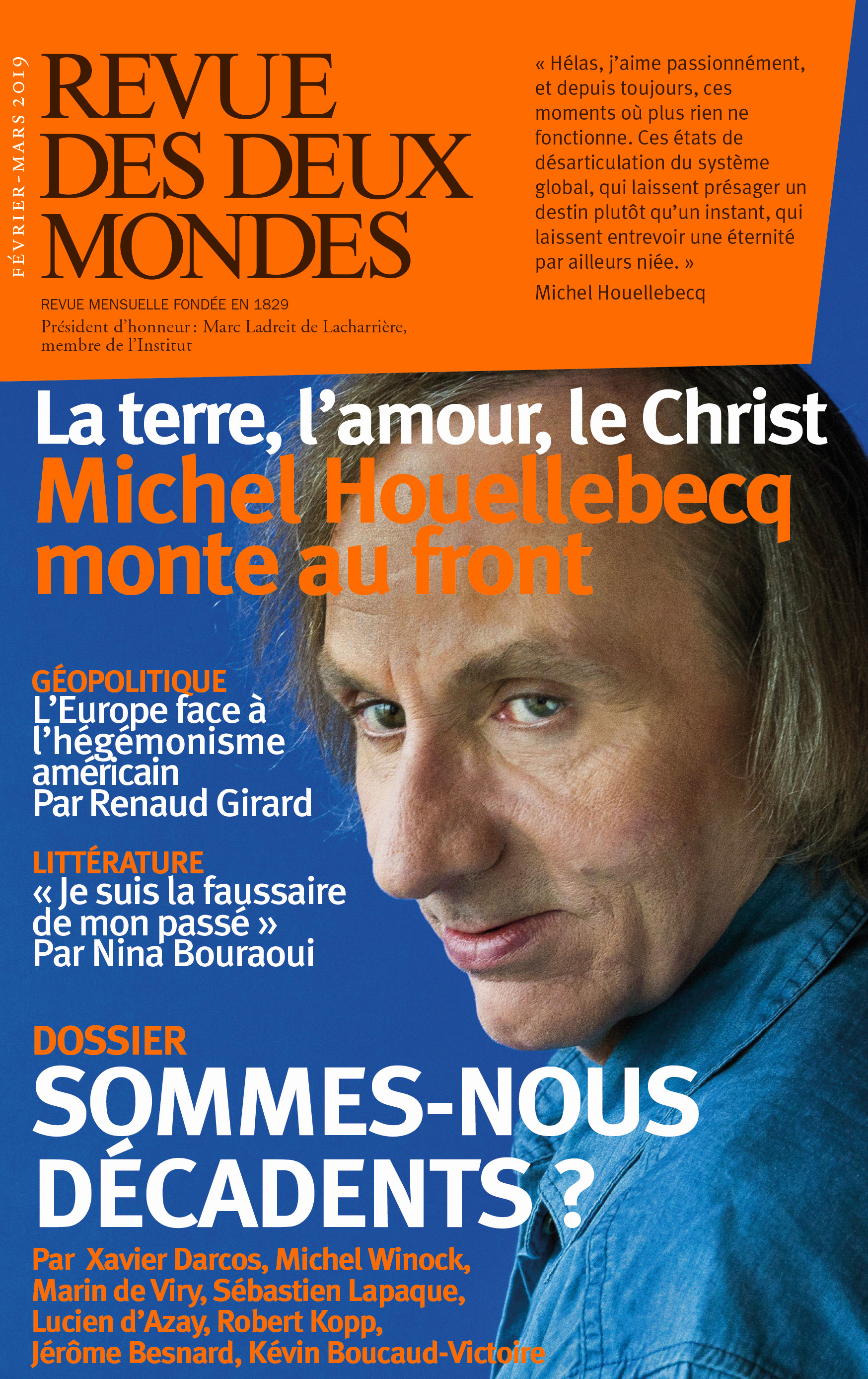 Couverture ebook de Revue des Deux Mondes février mars 2019, de Revue Des Deux Mondes
