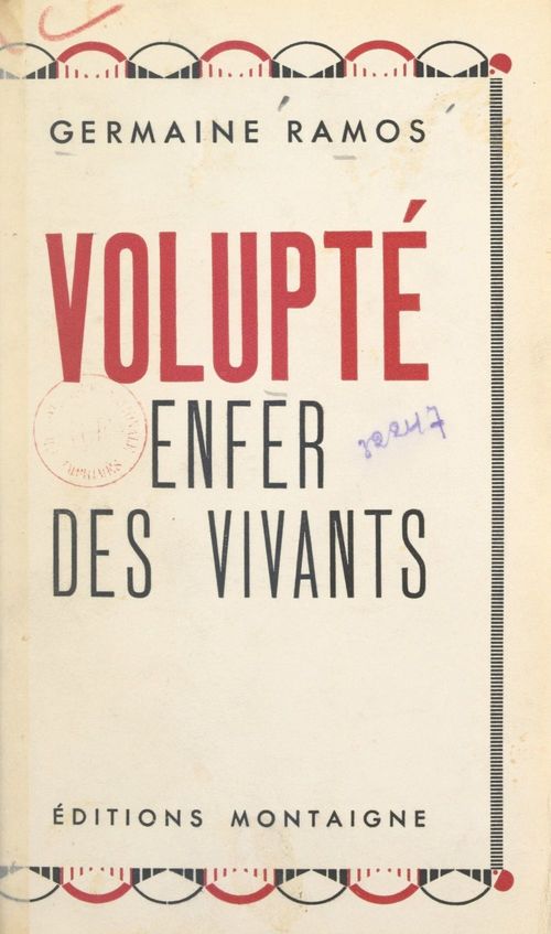 Couverture ebook de Volupté, de Germaine Ramos