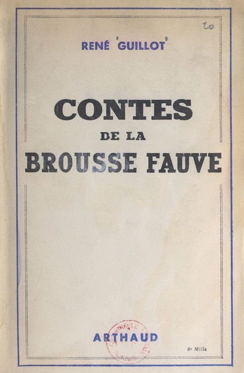 Couverture ebook de Contes de la brousse fauve, de René Guillot