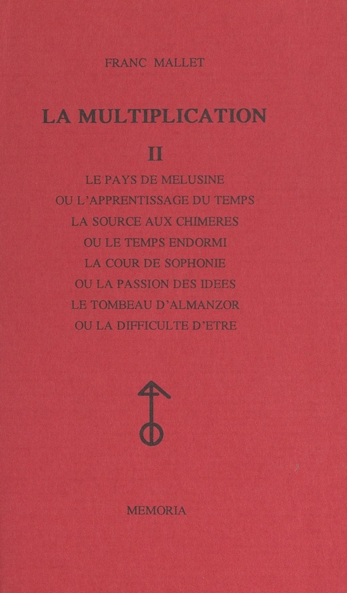 ebook cover of La multiplication (2), by Franc Mallet