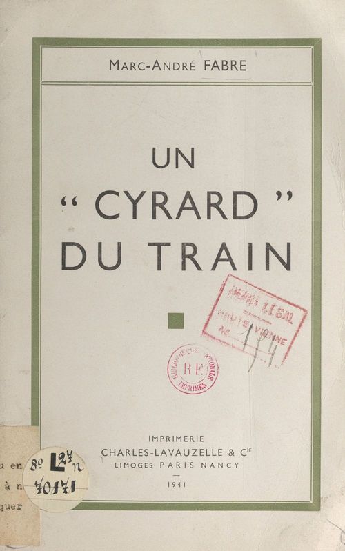 Couverture ebook de Un "cyrard" du train, de Marc-Andre Fabre