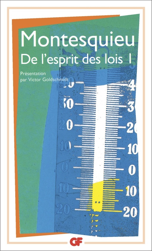 Couverture ebook de De l'esprit des lois (Tome 1), de Montesquieu