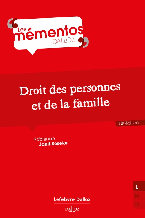 ebook cover of Droit des personnes et de la famille 13ed, by Patrick Courbe, Fabienne Jault-Seseke