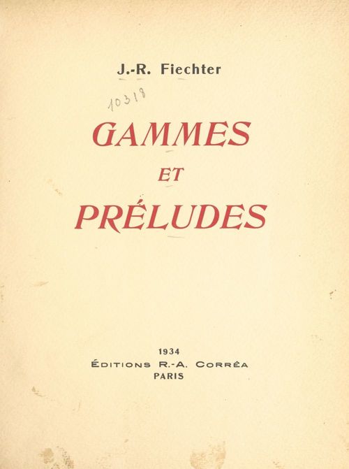 Couverture ebook de Gammes et préludes, de Jacques-Rene Fiechter