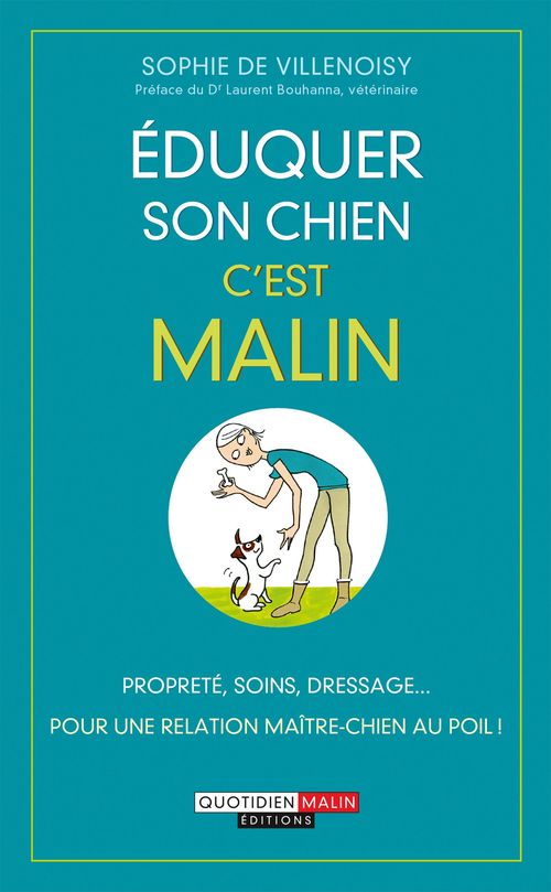 Couverture ebook de Éduquer son chien, c'est malin, de Sophie de Villenoisy