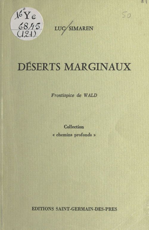 Couverture ebook de Déserts marginaux, de Luc Simaren