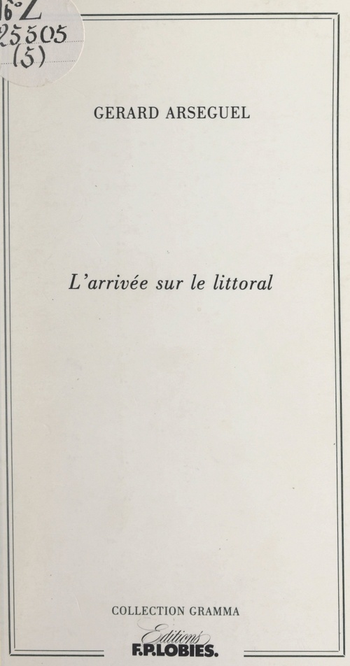ebook cover of L'arrivée sur le littoral, by Gérard Arseguel