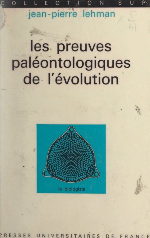 ebook cover of Les preuves paléontologiques de l'évolution, by Jean-Pierre Lehman