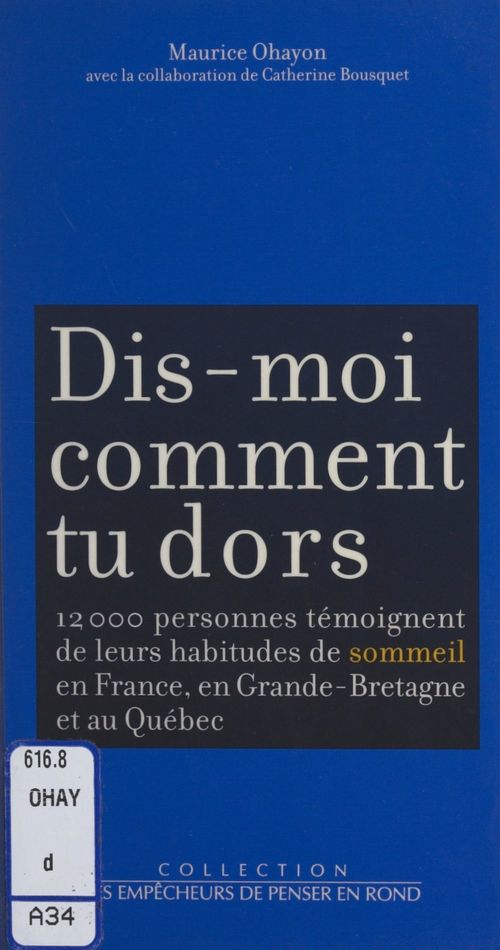ebook cover of Dis-moi comment tu dors, by Catherine Bousquet, Maurice Ohayon