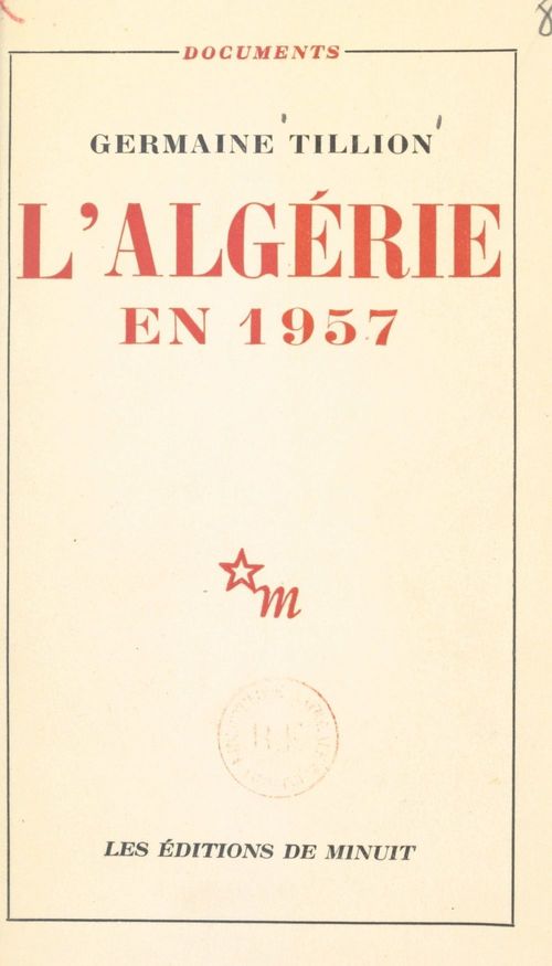 Couverture ebook de L'Algérie en 1957, de Germaine Tillion
