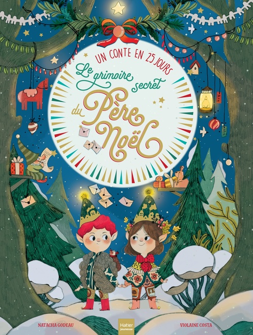 Couverture ebook de Le grimoire secret du Père Noël - Un conte en 25 jours, de Natacha Godeau
