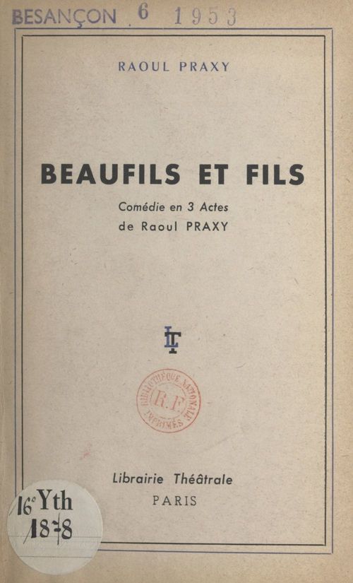 Couverture ebook de Beaufils et fils, de Raoul Praxy
