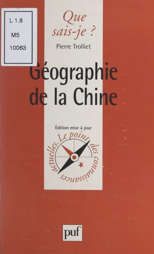 ebook cover of Géographie de la Chine, by Paul Angoulvent, Pierre Trolliet
