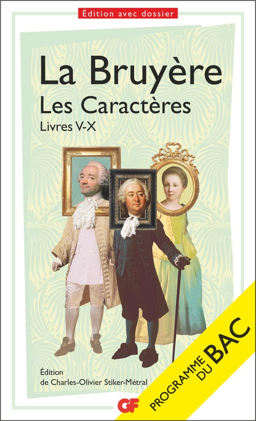 Couverture ebook de Les Caractères, de Jean de La Bruyère