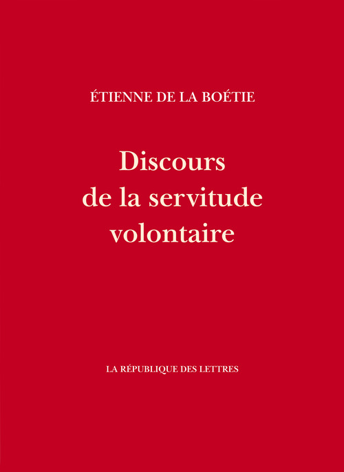 ebook cover of Discours de la servitude volontaire, by Etienne de La Boétie