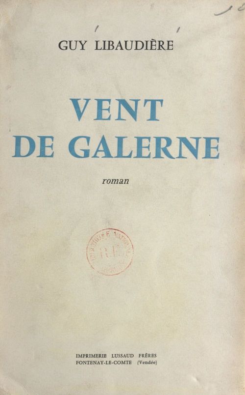 Couverture ebook de Vent de Galerne, de Guy Libaudiere