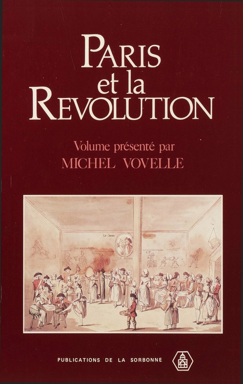 Couverture ebook de Paris et la Révolution, de Michel Vovelle