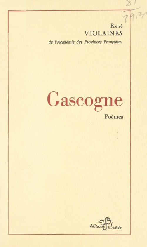 Couverture ebook de Gascogne, de Rene Violaines