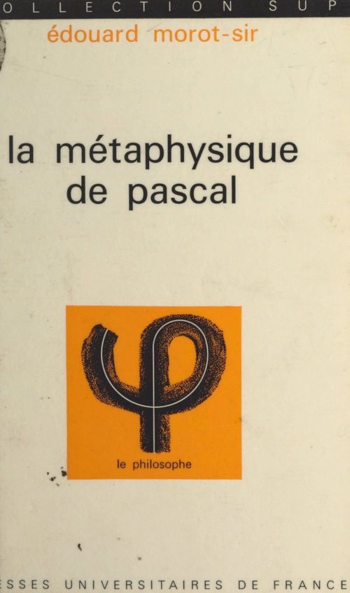 Couverture ebook de La métaphysique de Pascal, de Edouard Morot-sir
