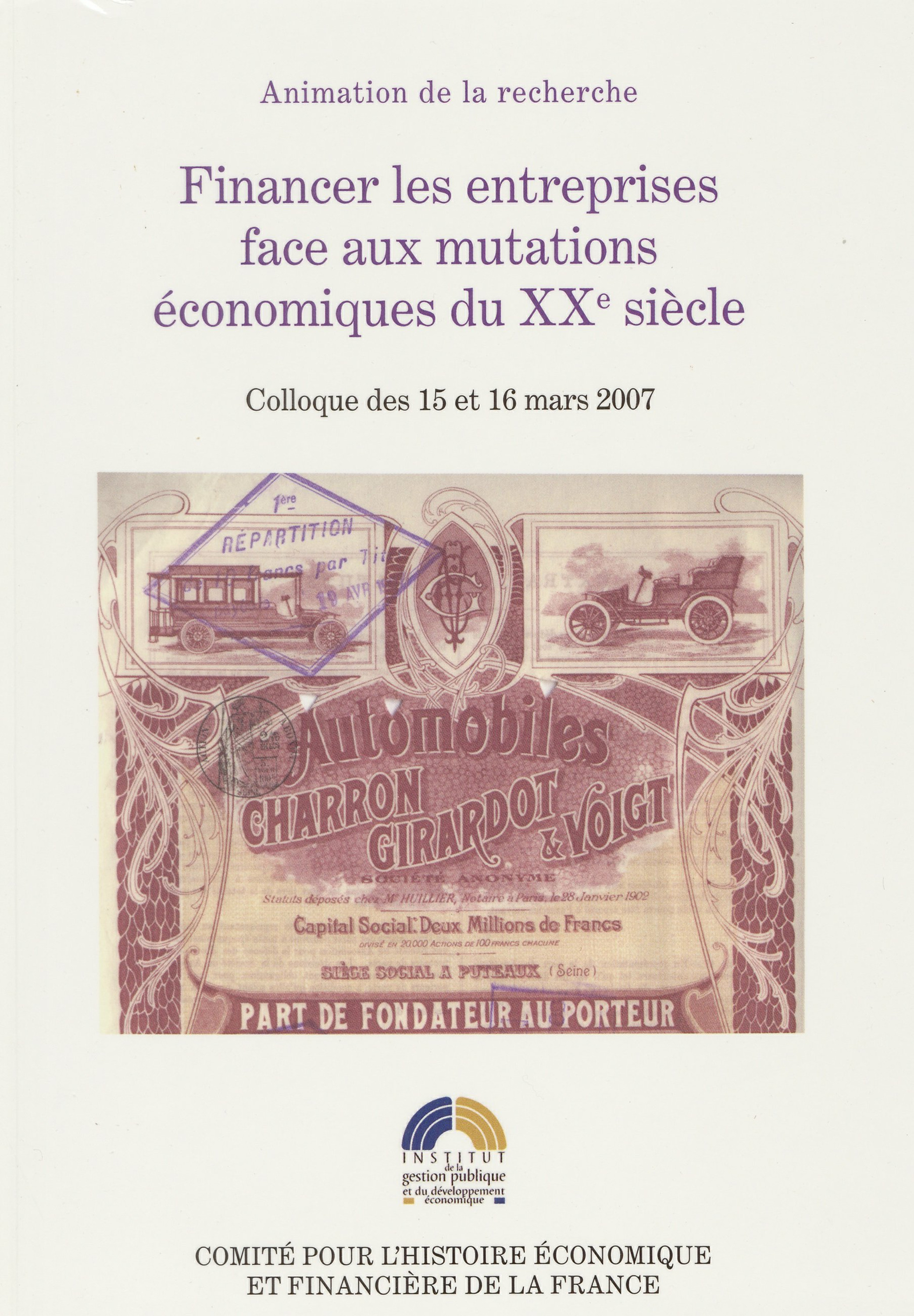 Couverture ebook de Financer les entreprises face aux mutations économiques du XXe siècle, de