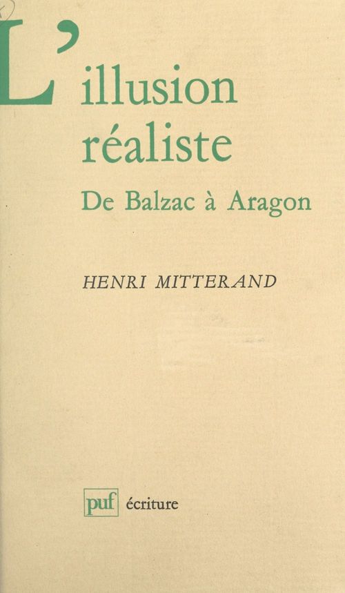 ebook cover of L'illusion réaliste, by Henri Mitterand
