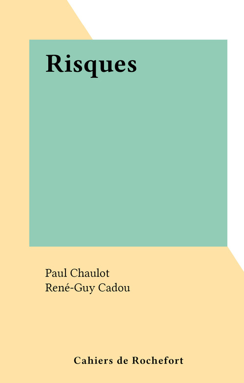 Couverture ebook de Risques, de Paul Chaulot