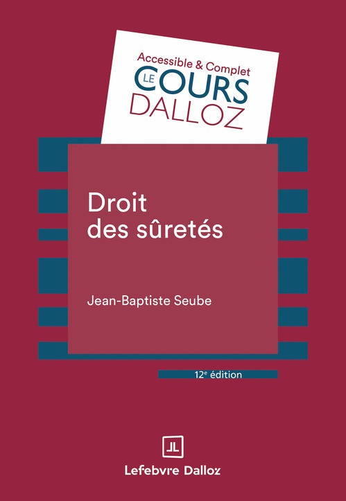 Couverture ebook de Droit des sûretés 12ed, de Jean-Baptiste Seube