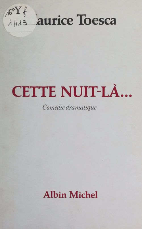 ebook cover of Cette nuit-là..., by Maurice Toesca
