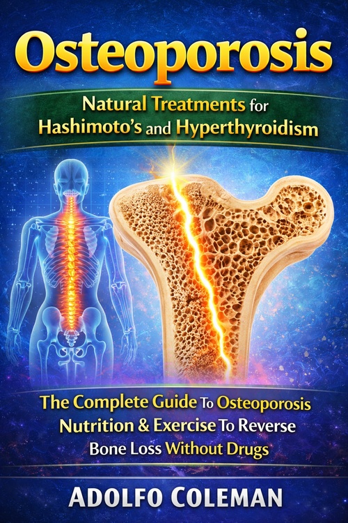 ebook cover of Osteoporosis: Natural Treatments for Hashimoto's and Hyperthyroidism, by Adolfo Coleman