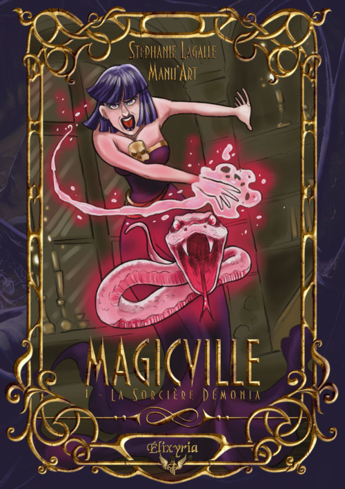 Couverture ebook de Magicville - 1 - La sorcière Démonia, de Stéphanie Lagalle, Manu'Art