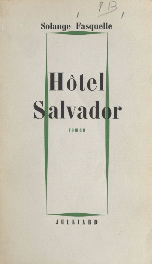 ebook cover of Hôtel Salvador, by Solange Fasquelle